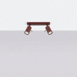 Sollux Lighting Ring Steel Burgundy 2 Lights Modern Ceiling Lamps - thumbnail 2