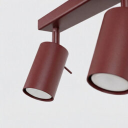 Sollux Lighting Ring Steel Burgundy 2 Lights Modern Ceiling Lamps - thumbnail 7