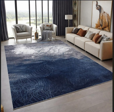 Modern Abstract Soft Living Room Area Rug Carpet Non Slip Floor Mat Bedroom Dining Room Home Decor Easy Care 160X230 Cm - image 1