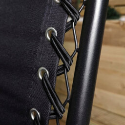 Samuel Alexander Luxury Padded Multi Position Zero Gravity Garden Relaxer Chair Lounger In All Black - thumbnail 7
