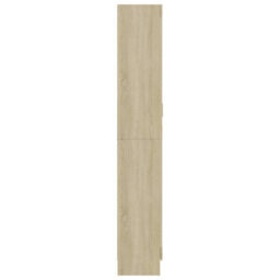 Berkfield Vitrine Cabinet Sonoma Oak 82.5X30.5X185.5 Cm Engineered Wood - thumbnail 6