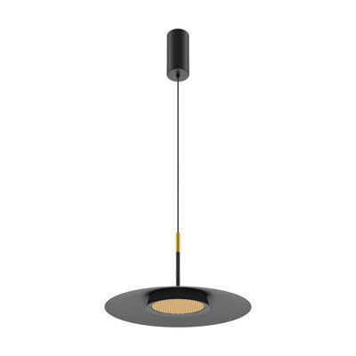 Luminosa Lighting Luminosa El Modern Dome Pendant Ceiling Light Black 3000K 500Lm - image 1