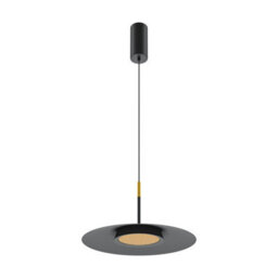 Luminosa Lighting Luminosa El Modern Dome Pendant Ceiling Light Black 3000K 500Lm - thumbnail 1