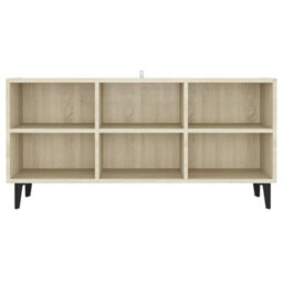 Berkfield Tv Cabinet With Metal Legs Sonoma Oak 103.5X30X50 Cm - thumbnail 4