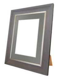 Frames By Post Scandi Slate Grey Frame With Dark Grey Mount For Image Size A4 - thumbnail 4