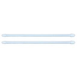 Matt White Extendable Cap Café Rod Set, (L)700mm-1000mm (Dia)9mm