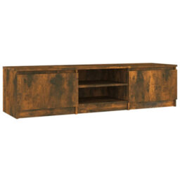 Berkfield Tv Cabinet Smoked Oak 140X40X35.5 Cm Engineered Wood - thumbnail 2
