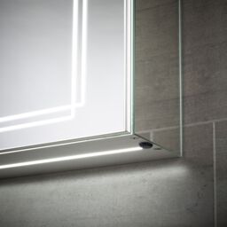 Sensio Harlow Wall-Mounted Illuminated Mirrored Bathroom Cabinet With Shaver Socket (W)600mm (H)700mm - thumbnail 4