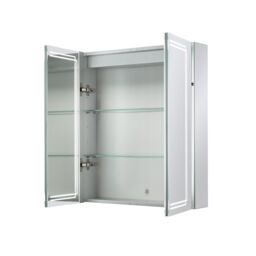 Sensio Harlow Wall-Mounted Illuminated Mirrored Bathroom Cabinet With Shaver Socket (W)600mm (H)700mm - thumbnail 3