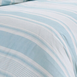 Dreams & Drapes Finlay Stripe Easy Care Blue Striped Duvet Cover Set - thumbnail 3