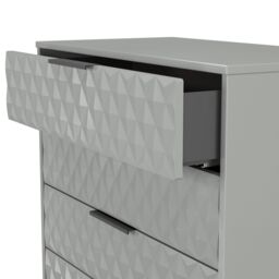Anzio Matt Dusk Grey No Effect 4 Drawer Chest (H)907mm (W)765mm (D)395mm - thumbnail 5