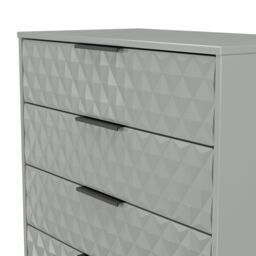 Anzio Matt Dusk Grey No Effect 4 Drawer Chest (H)907mm (W)765mm (D)395mm - thumbnail 4