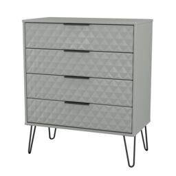 Anzio Matt Dusk Grey No Effect 4 Drawer Chest (H)907mm (W)765mm (D)395mm - thumbnail 3