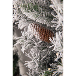 Evre 9Ft Pre-Lit Led Christmas Garland With Artificial Berries, Pine Cones, Snow Frosting, Indoor, Wall Hanging Decoration - thumbnail 3