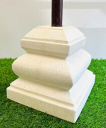 My Square Mile Stone Parasol Base 18Kg Grey/white Terrazzo Granite Marble Garden Umbrella Stand (Off White)