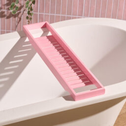 Ohs Bamboo Bath Tray Storage Bathtub Rack Caddy - thumbnail 2