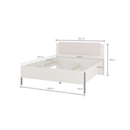 Arte Elegant Cashmere Eu King Bed Frame 160X200Cm - Modern Comfort With Upholstered Headboard - thumbnail 3