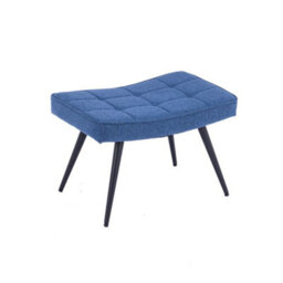 More4Homes Vera Fabric Occasional Living Room Bedroom Modern Metal Legs Accent Chair Armchair (Blue W Footstool) - thumbnail 5