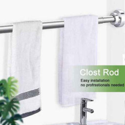 Extendable Telescopic Shower Curtain Pole Rail Rod, Stainless Steel, Adjustable Length 55 To 85 Cm - thumbnail 4