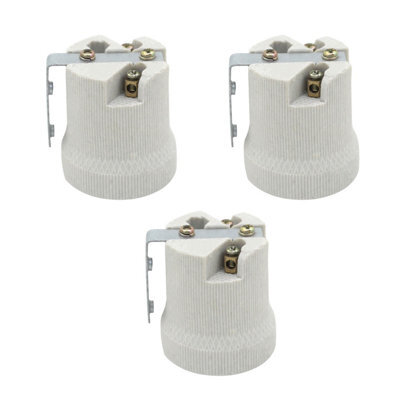 E27 Base Bulb Holder Es Lamp Holder Base White Ceiling Lamp Holder Max 250V,60W,metal Heat Resistance Ceramic Porcelain Holder - image 1