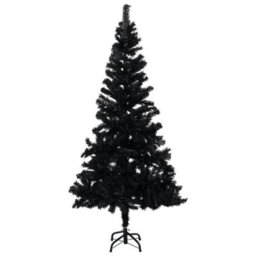 Berkfield Artificial Christmas Tree With Stand Black 150 Cm Pvc