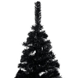 Berkfield Artificial Christmas Tree With Stand Black 150 Cm Pvc - thumbnail 2