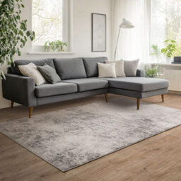 The Rug Edit Opal Abstract Grey Living Room Rug - 120X160Cm - thumbnail 3