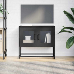 Berkfield Elegant Tv Cabinet Black 68X39X60.5 Cm Cold-Rolled Steel - thumbnail 4