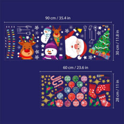 Walplus Xmas With Santa And Friends Window Cling - thumbnail 4