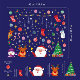 Walplus Xmas With Santa And Friends Window Cling - thumbnail 3