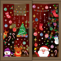 Walplus Xmas With Santa And Friends Window Cling - thumbnail 1