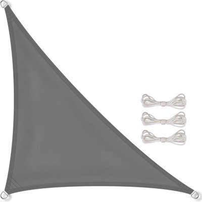 Grey 3X3X3M Triangular Polyester Shade Sail Uv Resistant - image 1