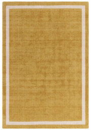 Yellow Plain Handmade Bordered 7mm Pile Stain-Resistant Rug For Bedroom, & Dining Room, Plain Wool Rug-160Cm X 230Cm - thumbnail 8