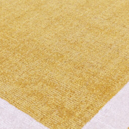 Yellow Plain Handmade Bordered 7mm Pile Stain-Resistant Rug For Bedroom, & Dining Room, Plain Wool Rug-160Cm X 230Cm - thumbnail 6