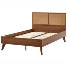 Beliani Bed Pe Rattan Monpazier 120 X 200 Cm (Eu Small Double) Dark Brown - thumbnail 4