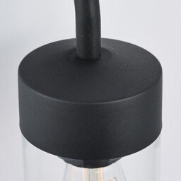 Luminosa Lighting Luminosa North 1 Light Outdoor Wall Light Textured Matt Black & Clear Glass Ip44, E27 - thumbnail 3