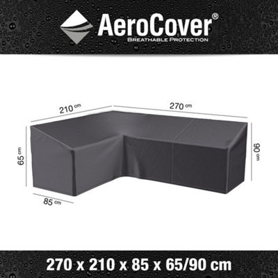 Pacific Lifestyle Platinum Aerocover Right L-Shape Sofa Garden Furniture Rip-Stop Polyester Cover W270Xd210Xh90Cm - image 1