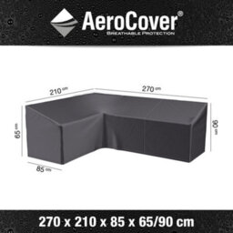 Pacific Lifestyle Platinum Aerocover Right L-Shape Sofa Garden Furniture Rip-Stop Polyester Cover W270Xd210Xh90Cm - thumbnail 1
