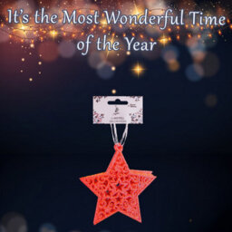 Christmas Tree Decoration Glitter Star Ornament X 6 18. 5X9. 5X1. 5Cm - thumbnail 3