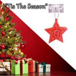 Christmas Tree Decoration Glitter Star Ornament X 6 18. 5X9. 5X1. 5Cm - thumbnail 6