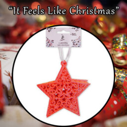 Christmas Tree Decoration Glitter Star Ornament X 6 18. 5X9. 5X1. 5Cm - thumbnail 7