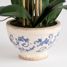 Scottish Everlastings Ltd. Scottish Everlastings 54Cm Real Touch Artificial Dark Pink Phalaenopsis Orchid In Pot - thumbnail 4