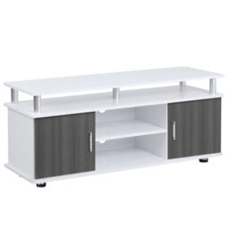 Wyld Haus Mihavi 120Cm Grey And White Media Console With Shelves And Cupboards For Tvs Up To 50 Inches - thumbnail 2