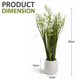Crystals 50Cm Modern Faux Artificial Lavender Plants In Pot Silk Flowers, Larch Plant - thumbnail 3