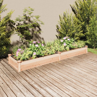 Berkfield Garden Raised Bed With Liner 240X60X25 Cm Solid Wood Fir - image 1