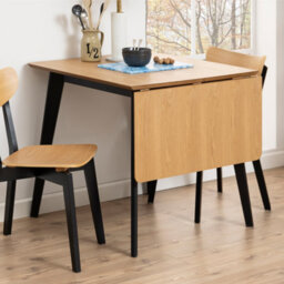 Furniture To Go Roxby Extending Dining Table 80-120Cm In Oak & Black - thumbnail 7
