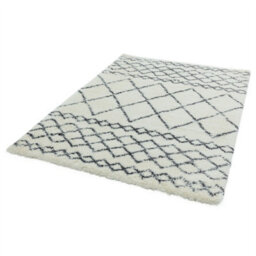 Cream Grey Geometric Luxurious Modern Shaggy Easy To Clean Rug Dining Room-160Cm X 230Cm - thumbnail 2