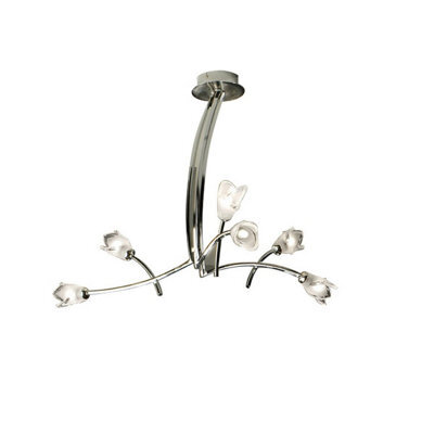 Luminosa Lighting Luminosa Pietra Pendant 3 Arm 6 Light G9, Polished Chrome - image 1