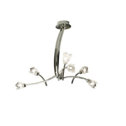 Luminosa Lighting Luminosa Pietra Pendant 3 Arm 6 Light G9, Polished Chrome - thumbnail 1