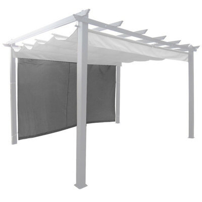 Glendale Garden & Leisure 4M Single Curtain Side For Seville Gazebo - L400 Cm - Grey - image 1